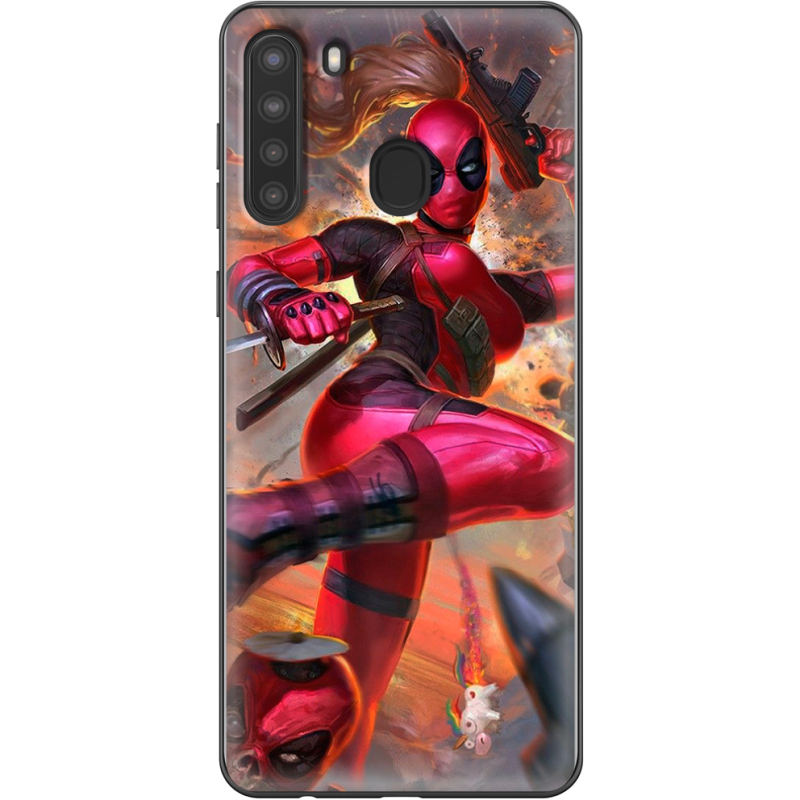 Чехол BoxFace Samsung Galaxy A21 (A215) Woman Deadpool