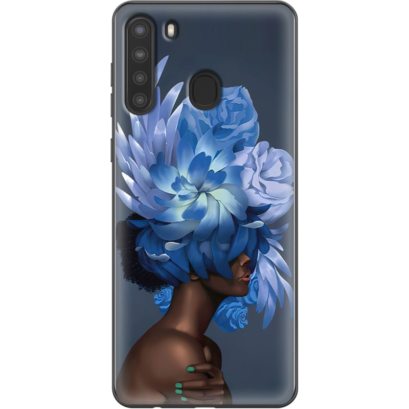 Чехол BoxFace Samsung Galaxy A21 (A215) Exquisite Blue Flowers