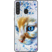 Чехол BoxFace Samsung Galaxy A21 (A215) Голубоглазый Кот