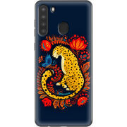 Чехол BoxFace Samsung Galaxy A21 (A215) Petrykivka Leopard