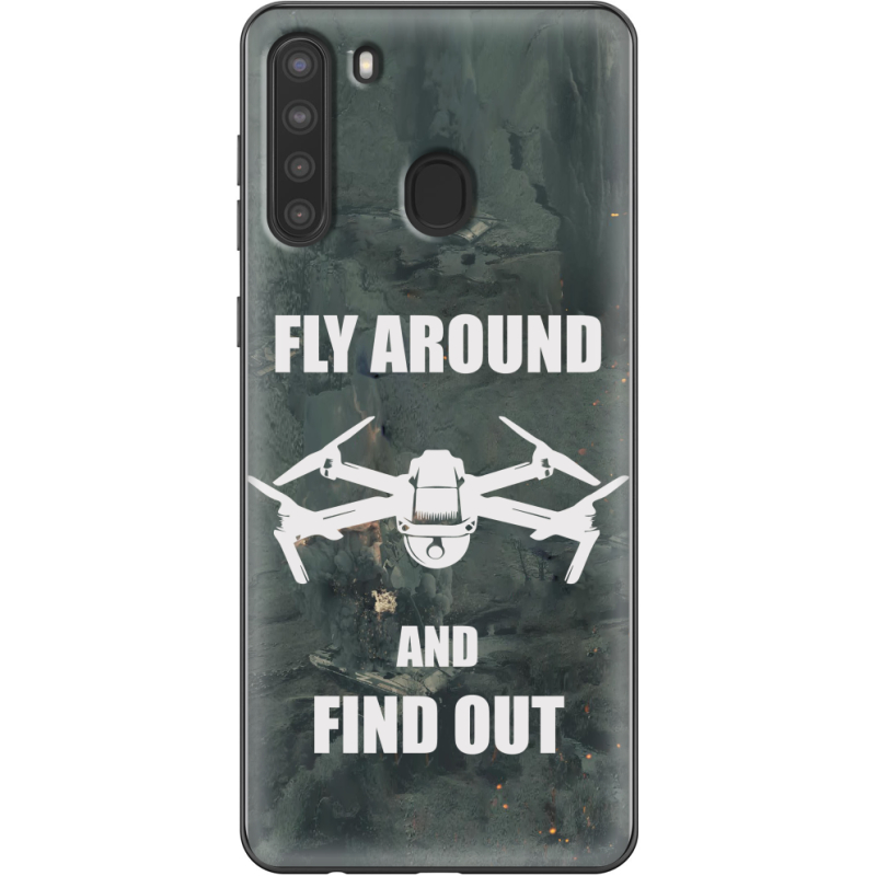 Чехол BoxFace Samsung Galaxy A21 (A215) Дрон Fly Around