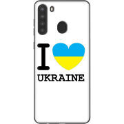 Чехол BoxFace Samsung Galaxy A21 (A215) I love Ukraine