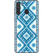 Чехол BoxFace Samsung Galaxy A21 (A215) Блакитний Орнамент