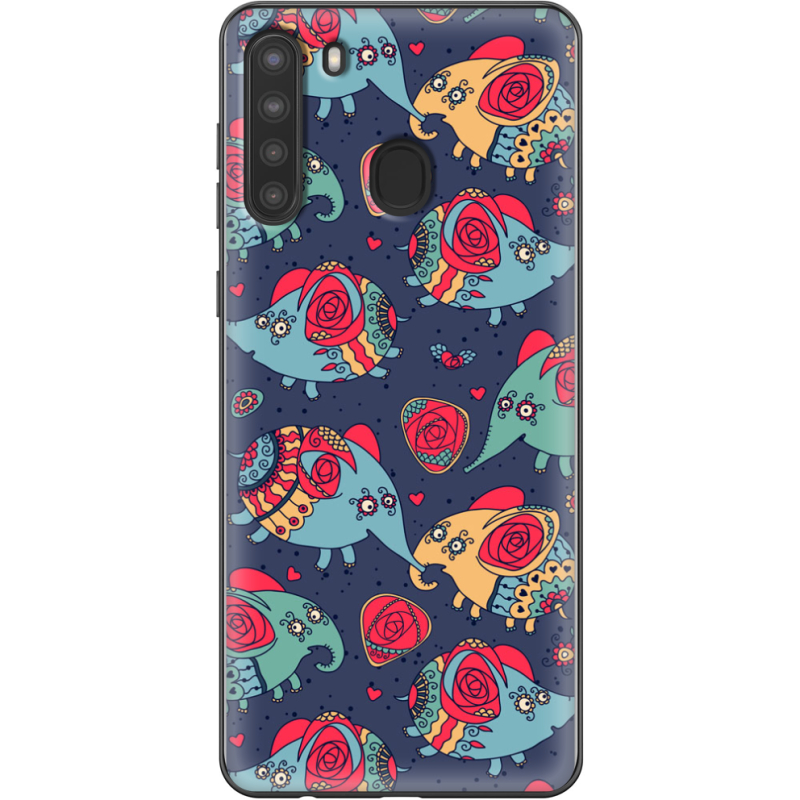 Чехол BoxFace Samsung Galaxy A21 (A215) Flying Elephants