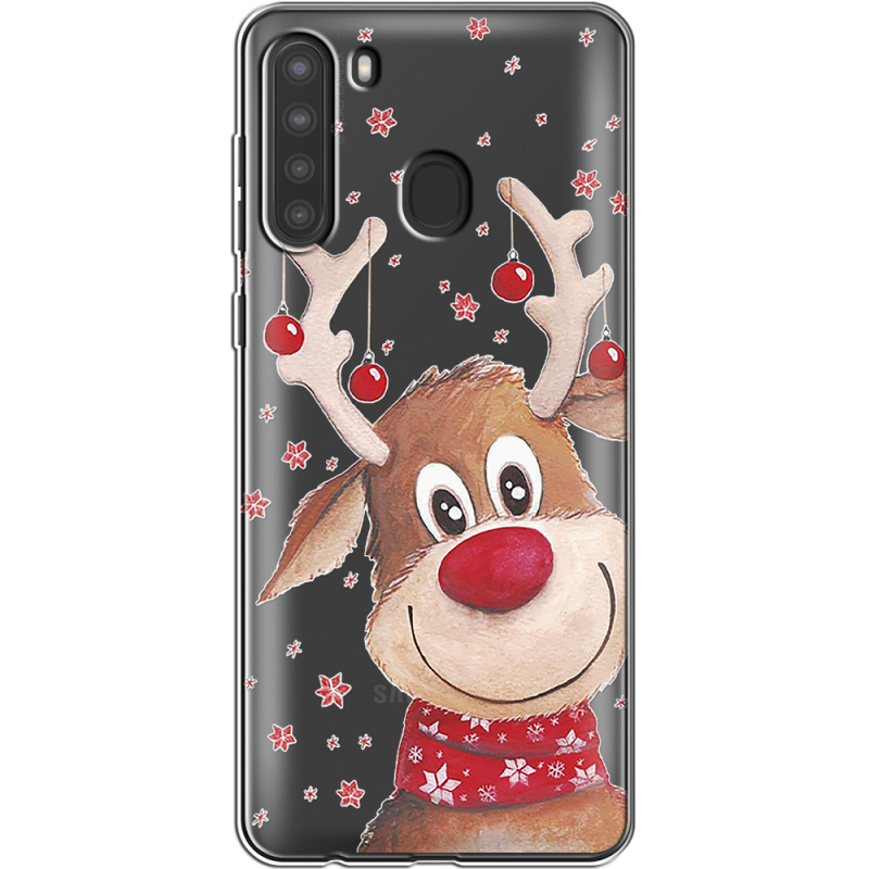 Прозрачный чехол BoxFace Samsung Galaxy A21 (A215) Winter Deer