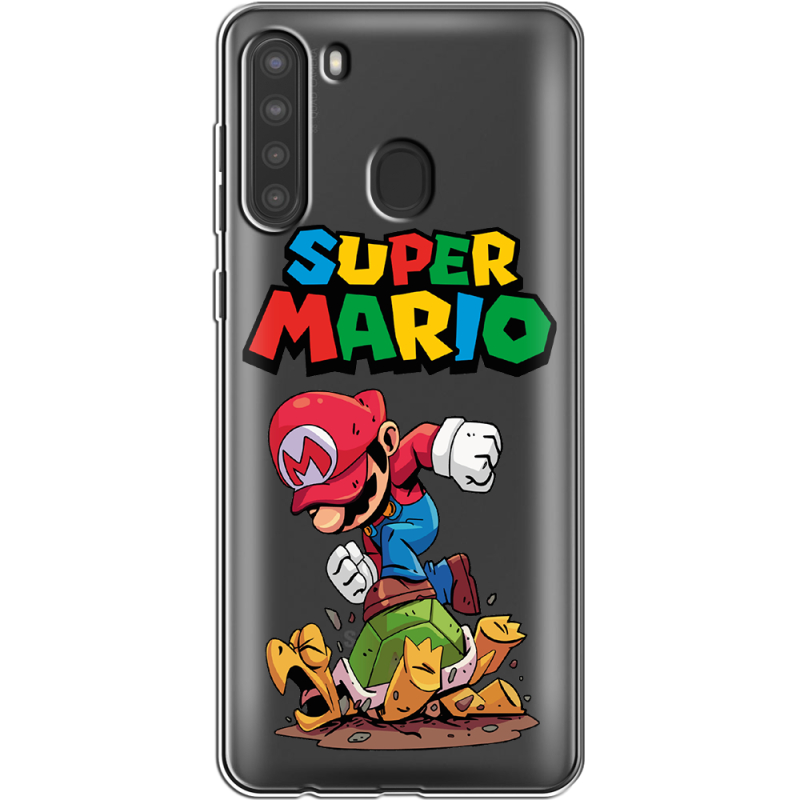 Прозрачный чехол BoxFace Samsung Galaxy A21 (A215) Super Mario