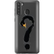 Прозрачный чехол BoxFace Samsung Galaxy A21 (A215) Swan question