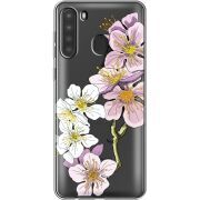 Прозрачный чехол BoxFace Samsung Galaxy A21 (A215) Cherry Blossom