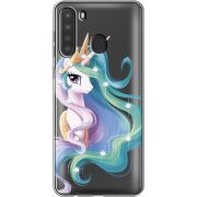 Чехол со стразами Samsung Galaxy A21 (A215) Unicorn Queen