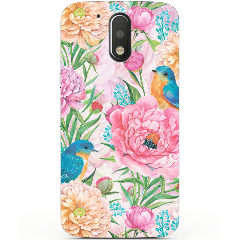 Чехол Uprint Motorola Moto G4 Plus XT1642 Birds in Flowers