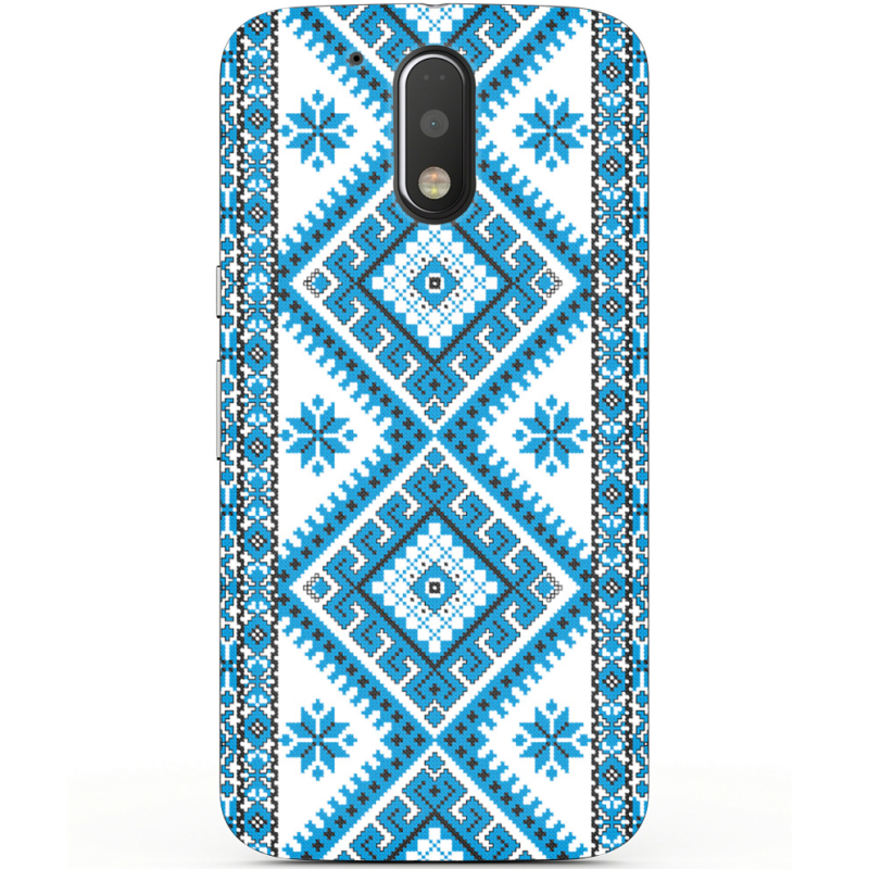 Чехол Uprint Motorola Moto G4 Plus XT1642 Блакитний Орнамент