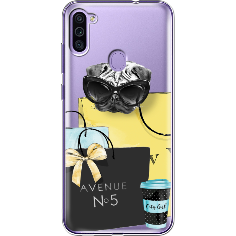 Прозрачный чехол BoxFace Samsung Galaxy M11 (M115) Fashion Pug