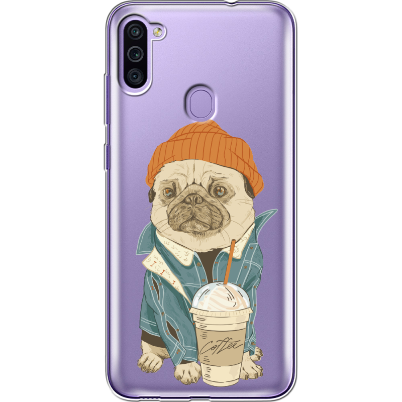 Прозрачный чехол BoxFace Samsung Galaxy M11 (M115) Dog Coffeeman