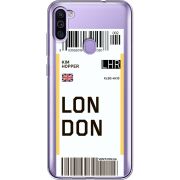 Прозрачный чехол BoxFace Samsung Galaxy M11 (M115) Ticket London