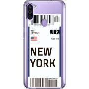 Прозрачный чехол BoxFace Samsung Galaxy M11 (M115) Ticket New York