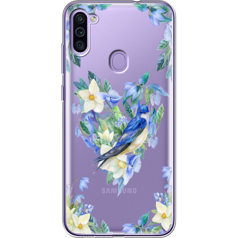 Прозрачный чехол BoxFace Samsung Galaxy M11 (M115) Spring Bird