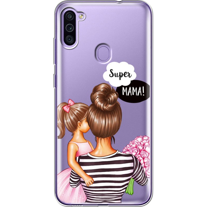 Прозрачный чехол BoxFace Samsung Galaxy M11 (M115) Super Mama and Daughter