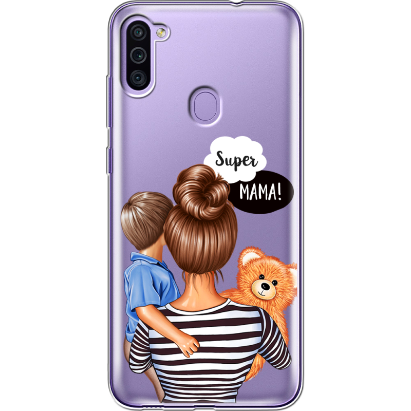 Прозрачный чехол BoxFace Samsung Galaxy M11 (M115) Super Mama and Son