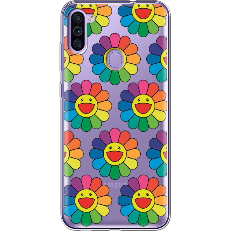 Прозрачный чехол BoxFace Samsung Galaxy M11 (M115) Hippie Flowers