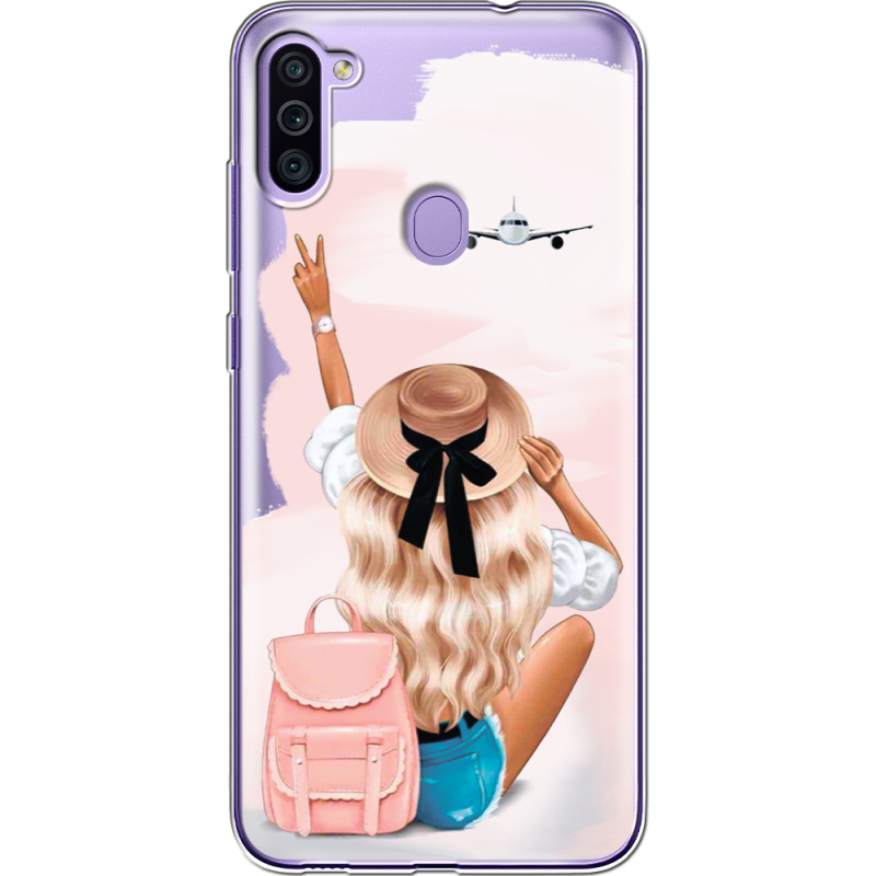 Прозрачный чехол BoxFace Samsung Galaxy M11 (M115) Travel Girl