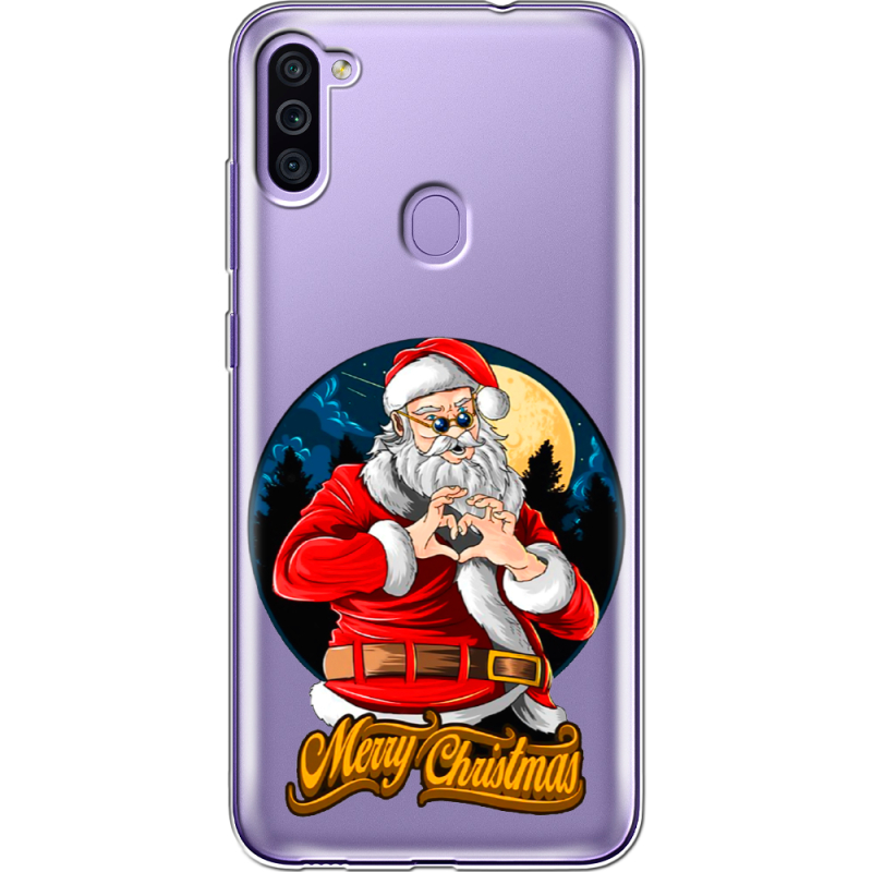 Прозрачный чехол BoxFace Samsung Galaxy M11 (M115) Cool Santa