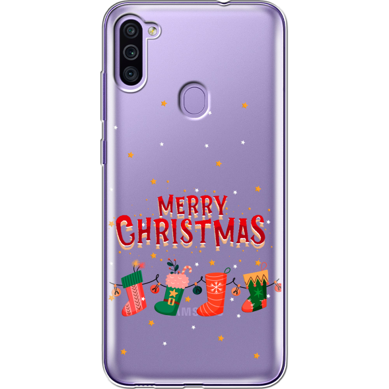 Прозрачный чехол BoxFace Samsung Galaxy M11 (M115) Merry Christmas