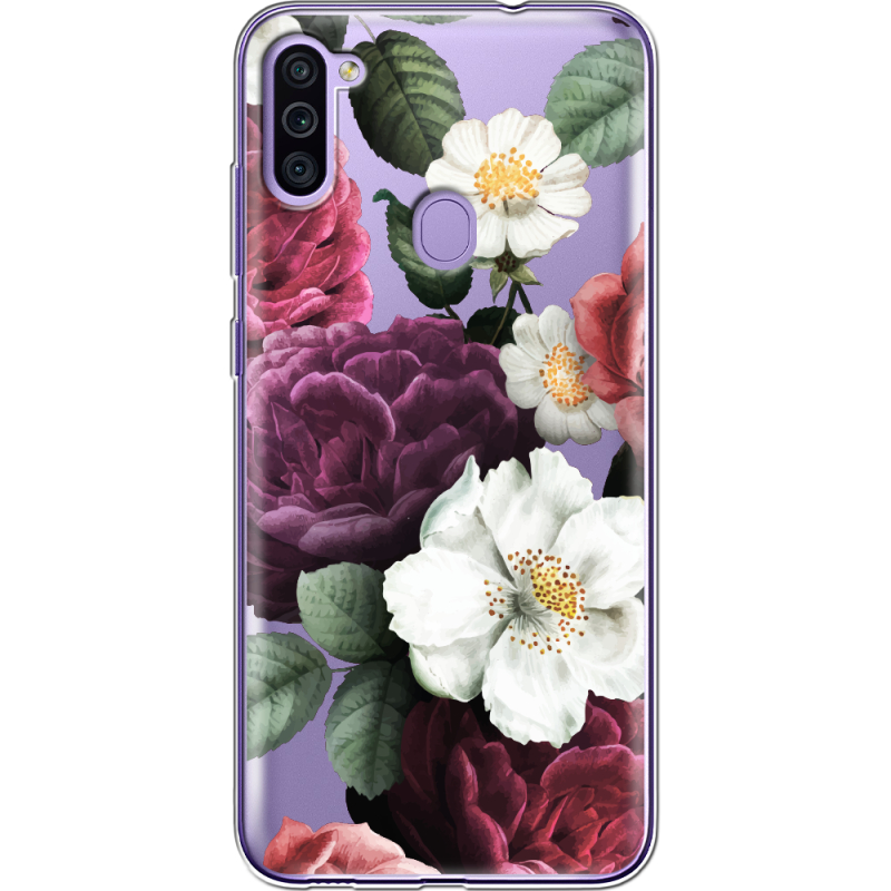 Прозрачный чехол BoxFace Samsung Galaxy M11 (M115) Floral Dark Dreams