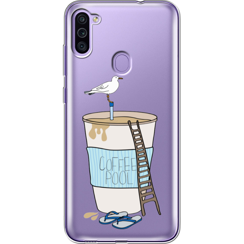 Прозрачный чехол BoxFace Samsung Galaxy M11 (M115) Segull in Cofee Pool