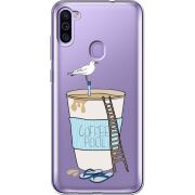 Прозрачный чехол BoxFace Samsung Galaxy M11 (M115) Segull in Cofee Pool