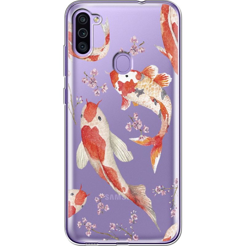 Прозрачный чехол BoxFace Samsung Galaxy M11 (M115) Japanese Koi Fish