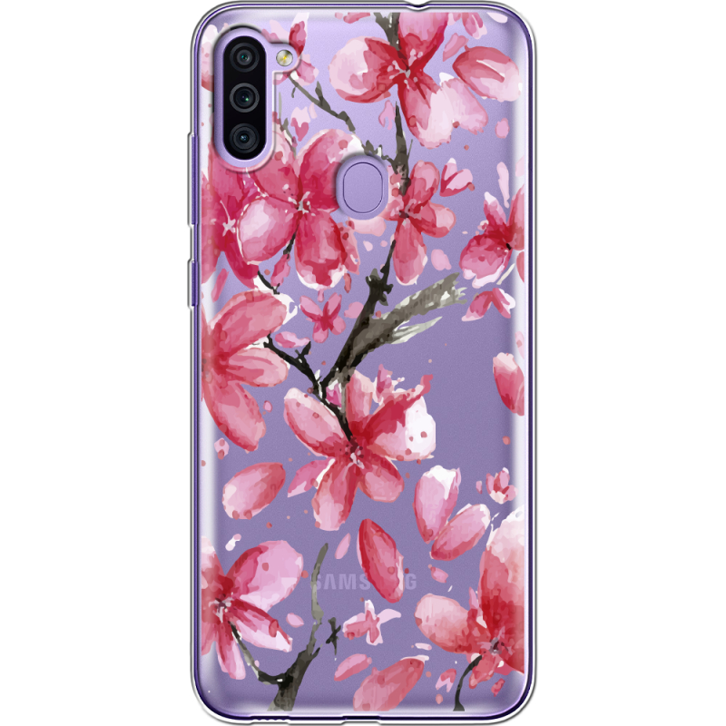 Прозрачный чехол BoxFace Samsung Galaxy M11 (M115) Pink Magnolia