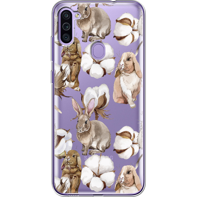 Прозрачный чехол BoxFace Samsung Galaxy M11 (M115) Cotton and Rabbits