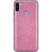 Чехол с блёстками Samsung Galaxy M11 (M115) Розовый