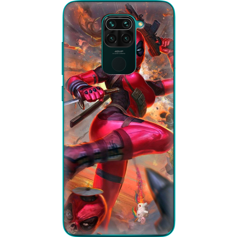 Чехол BoxFace Xiaomi Redmi Note 9 Woman Deadpool