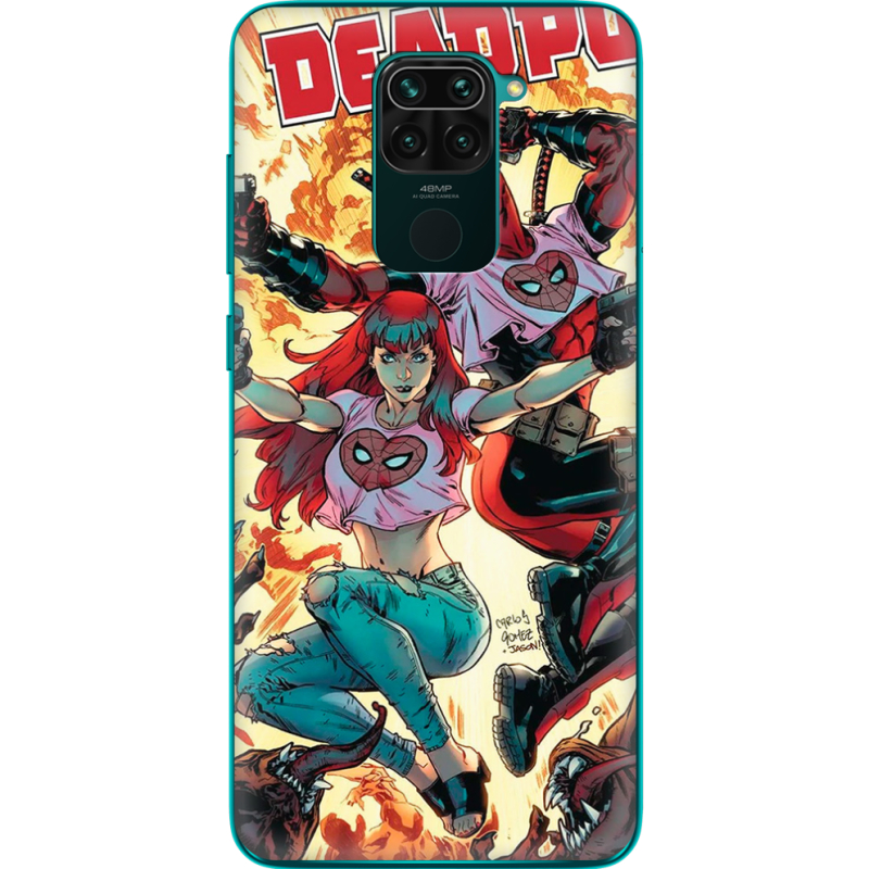 Чехол BoxFace Xiaomi Redmi Note 9 Deadpool and Mary Jane