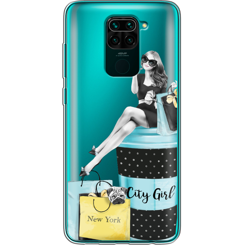 Прозрачный чехол BoxFace Xiaomi Redmi Note 9 City Girl