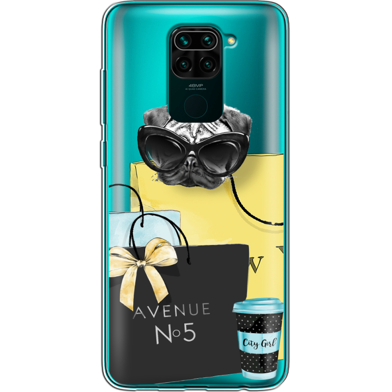 Прозрачный чехол BoxFace Xiaomi Redmi Note 9 Fashion Pug