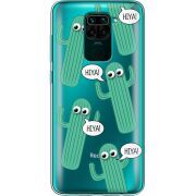 Прозрачный чехол BoxFace Xiaomi Redmi Note 9 с 3D-глазками HIYA