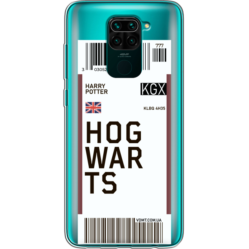 Прозрачный чехол BoxFace Xiaomi Redmi Note 9 Ticket Hogwarts