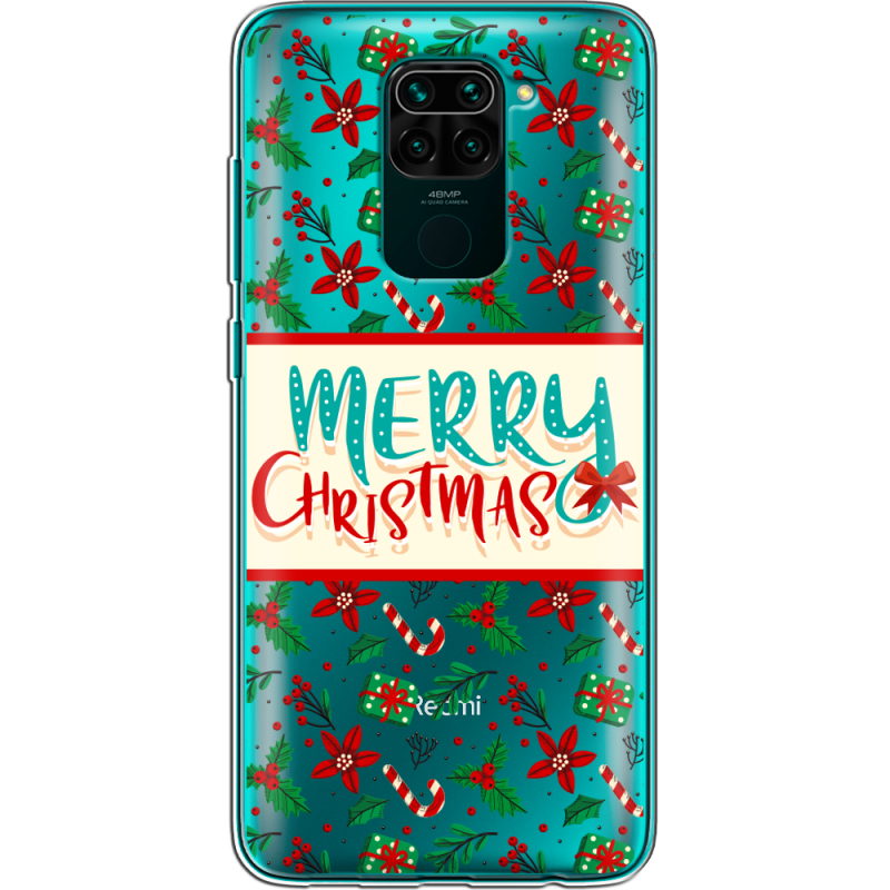 Прозрачный чехол BoxFace Xiaomi Redmi Note 9 Vintage Christmas Pattern