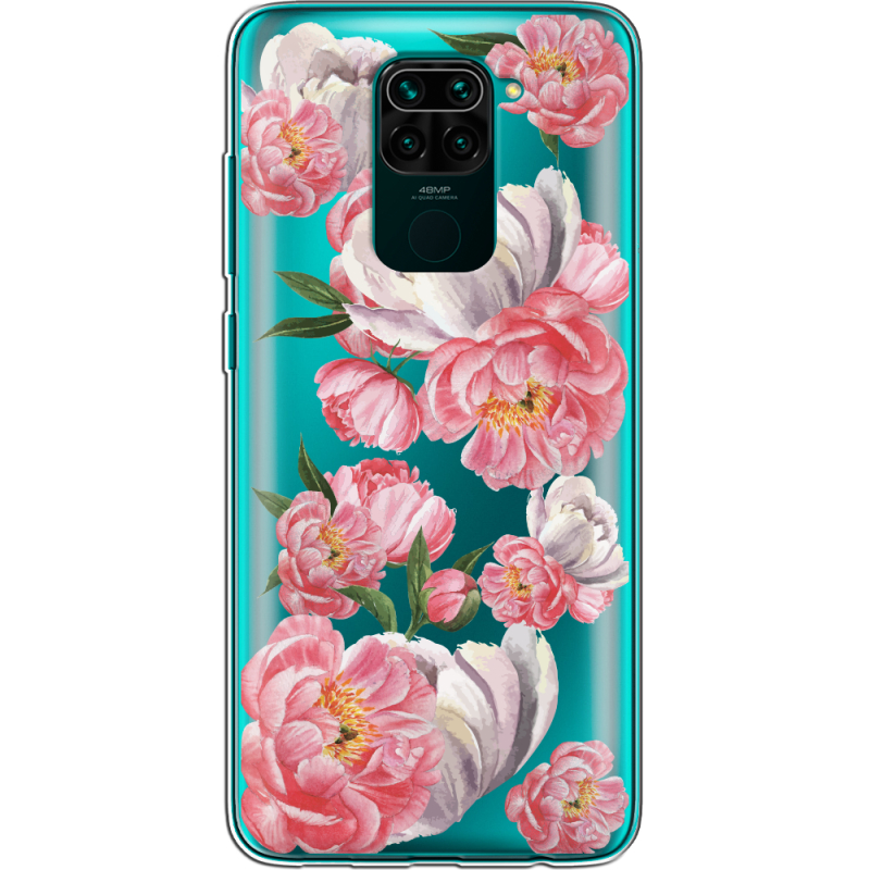 Прозрачный чехол BoxFace Xiaomi Redmi Note 9 Peony Watercolor Style