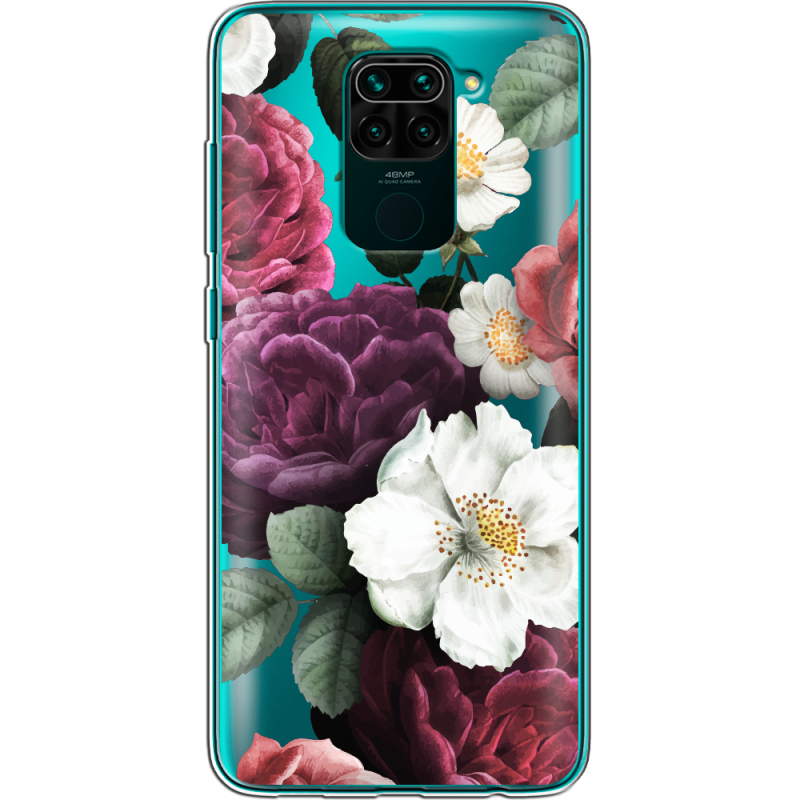 Прозрачный чехол BoxFace Xiaomi Redmi Note 9 Floral Dark Dreams