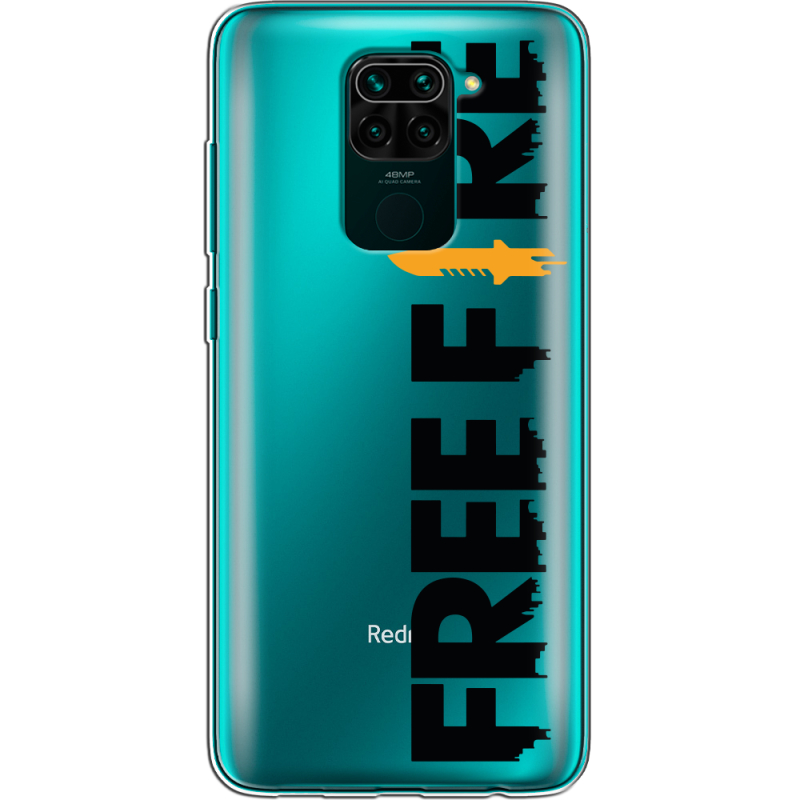 Прозрачный чехол BoxFace Xiaomi Redmi Note 9 Free Fire Black Logo