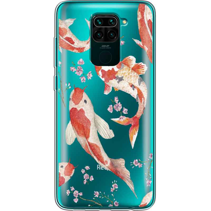 Прозрачный чехол BoxFace Xiaomi Redmi Note 9 Japanese Koi Fish