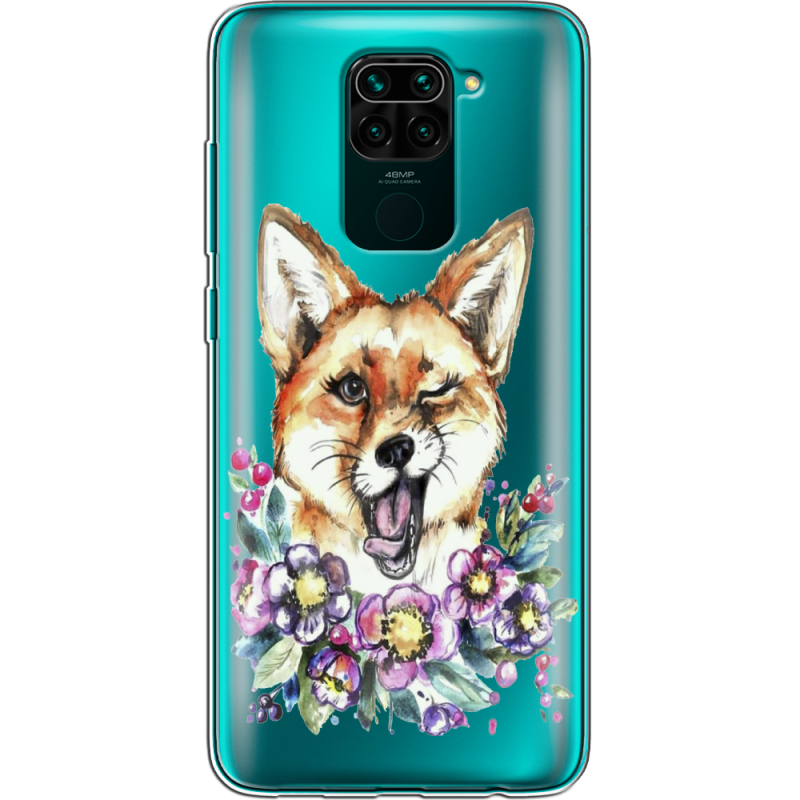 Прозрачный чехол BoxFace Xiaomi Redmi Note 9 Winking Fox