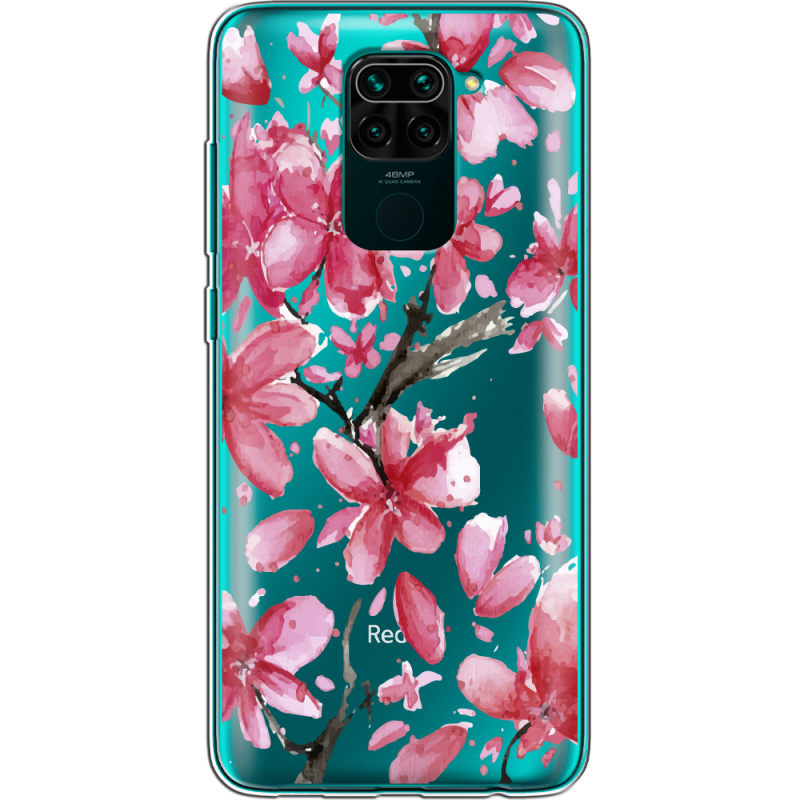 Прозрачный чехол BoxFace Xiaomi Redmi Note 9 Pink Magnolia