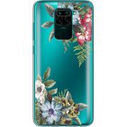 Прозрачный чехол BoxFace Xiaomi Redmi Note 9 Floral