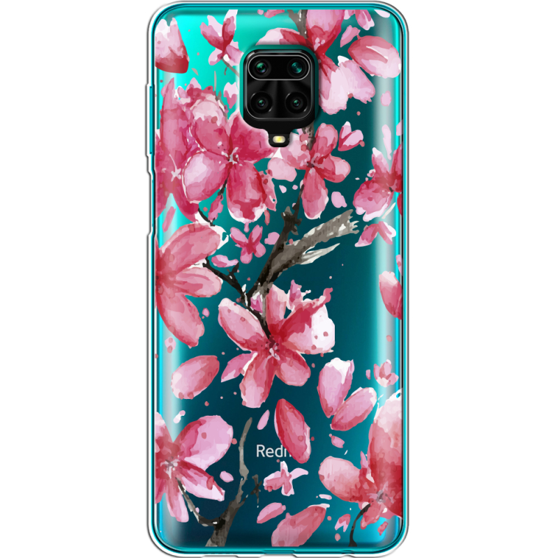 Прозрачный чехол BoxFace Xiaomi Redmi Note 9 Pro / 9 Pro Max Pink Magnolia