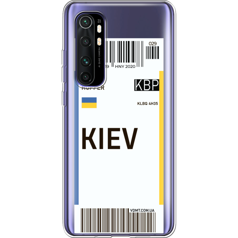 Прозрачный чехол BoxFace Xiaomi Mi Note 10 Lite Ticket Kiev