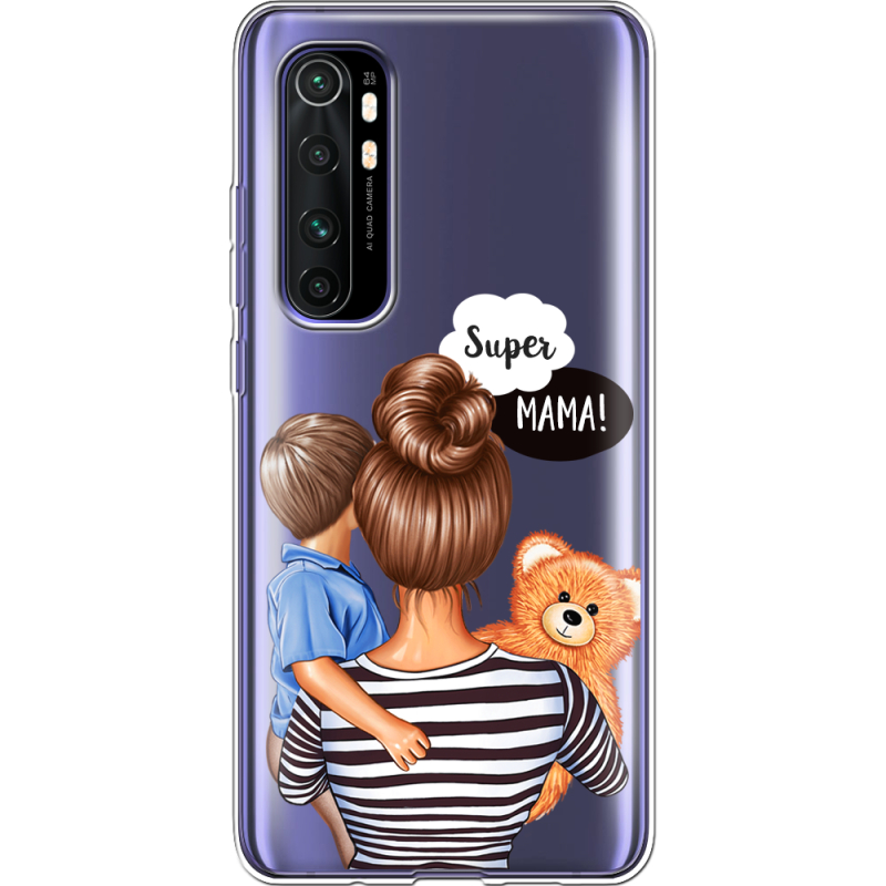 Прозрачный чехол BoxFace Xiaomi Mi Note 10 Lite Super Mama and Son